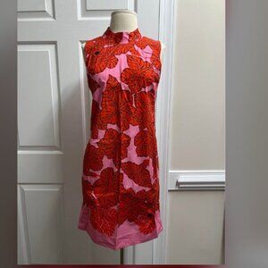 Tricot Chic Women’s Dress Made in Italy Orange Flower Size 4
